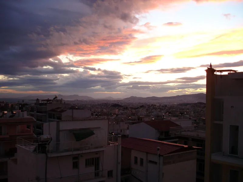 Ηλιοβασίλεμα από τον Βύρωνα